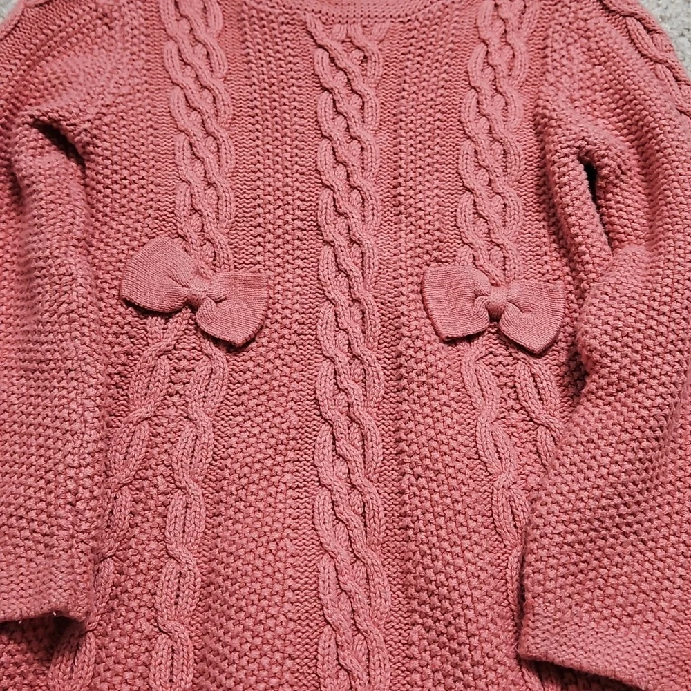 Tommy Bahama Toddler Girls Rose Pink Cable Knit Sweater Dress Size 3T
